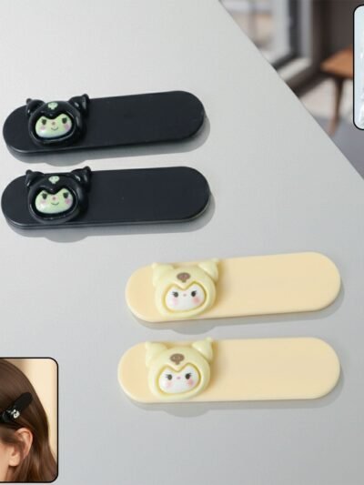 Cartoon Character Hair Clips – Cute & Stylish Snap Set of 4