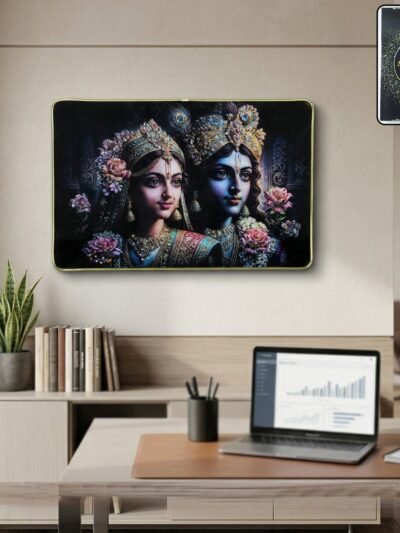 Radha Krishna Wall Painting – Divine Art for Home & Temple
