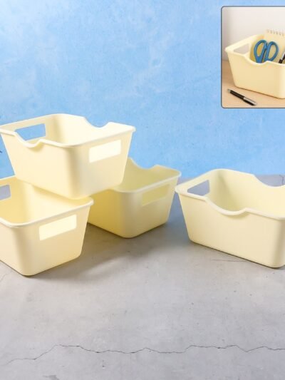 Multi-Purpose Storage Basket – Durable Plastic Organizer with Handles
