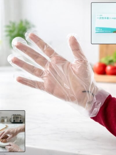 Disposable plastic hand gloves – lightweight food-safe cover