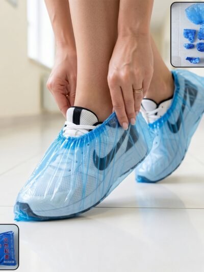 Disposable Plastic Shoe Cover Set � Waterproof & Dustproof Protection