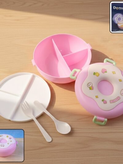 Donut Lunch Box – Insulated 3-Compartment for Kids & Adults | Lunchie Bunchie