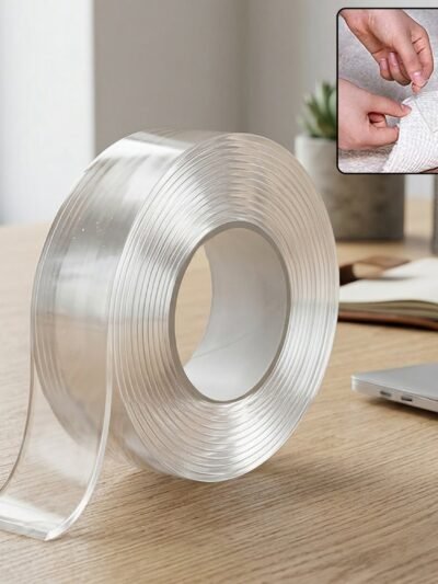 Heavy Duty Transparent Nano Adhesive Tape – Reusable & Strong Grip