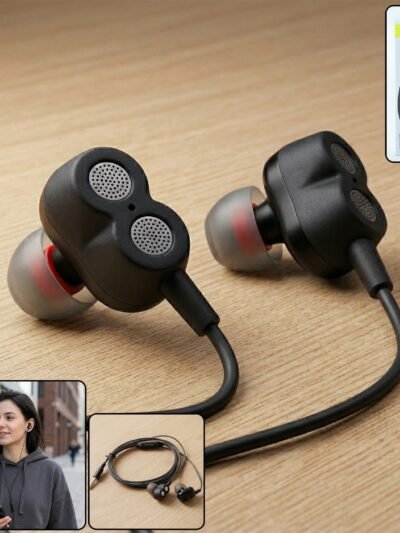 High Bass Earphones – Clear Sound with Built-in Mic & Comfort