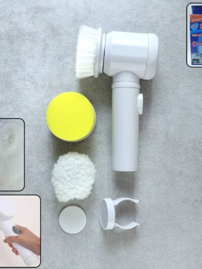 Electric Spin Cleaning Brush – 5 Replaceable Heads for Deep Clean