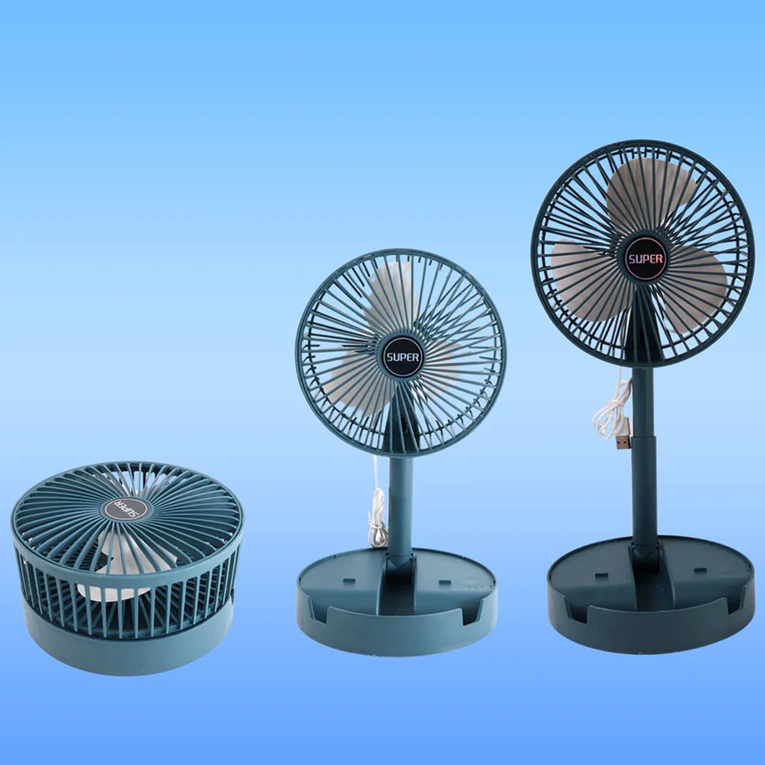 Telescopic Foldable Mini USB Desk Fan – Adjustable & Quiet Cooling