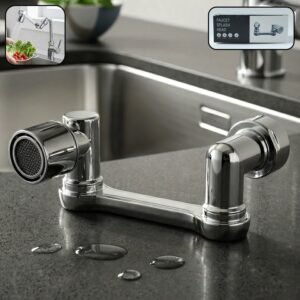 Adjustable 360° Rotating Faucet Head – Water Saving & Flexible Control
