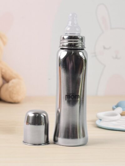 Anti-Colic Stainless Steel Feeding Bottle – 250ml Safe Comfort
