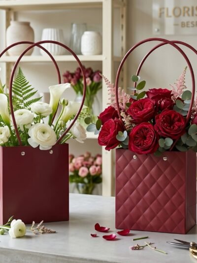 Foldable Flower Packaging Bag � Reusable and Water-Resistant