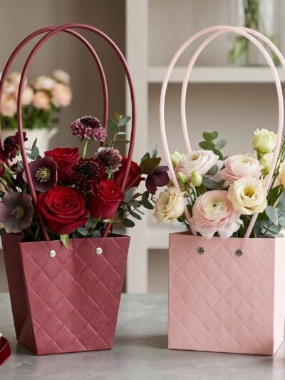 Foldable Flower Packaging Bag � Elegant & Water-Resistant Design