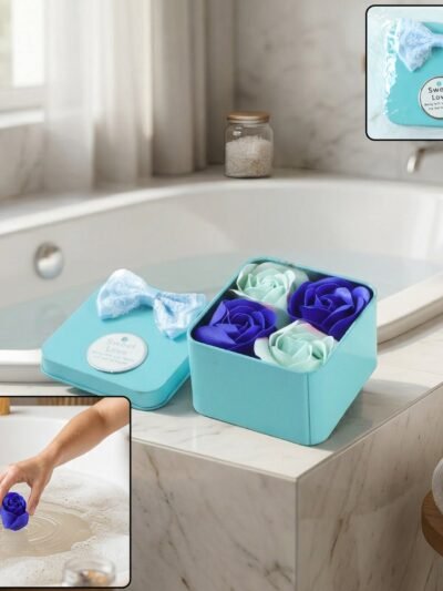 Luxury Rose Flower Bath Soap Gift Set – Elegant Relaxing Fragrance