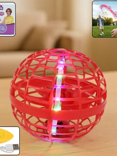 Flying Ball Toy – RGB Lights, 360° Rotation & USB | Spark Tots