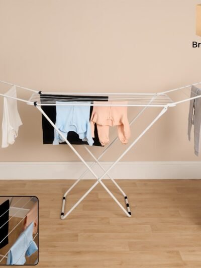 Foldable Butterfly Clothes Drying Stand – Wide Wings & Space Saving