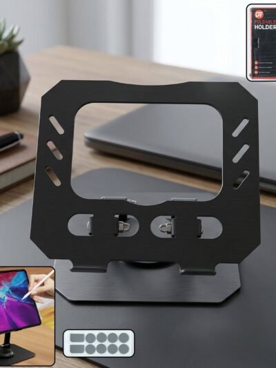 Foldable Adjustable Metal Tablet Stand – Multi-Angle Desk Support
