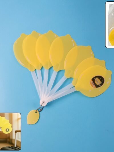 Lemon-Shape Hand Fan – Portable Foldable Cooling with Keychain