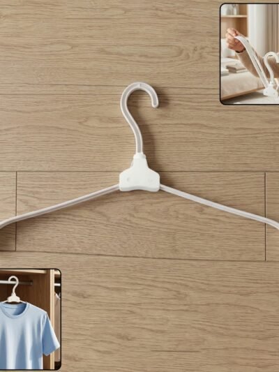 Foldable Plastic Clothes Hanger – Space Saving & Travel Friendly