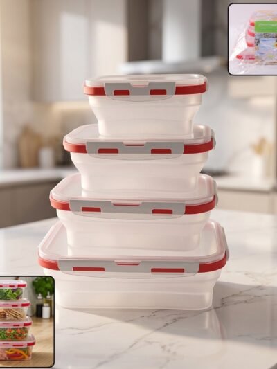 Collapsible Food Storage Container Set � Space-Saving & Airtight