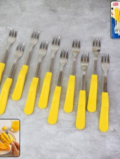 Stainless Steel Big Fork Set – Durable 10-Piece Dining Forks