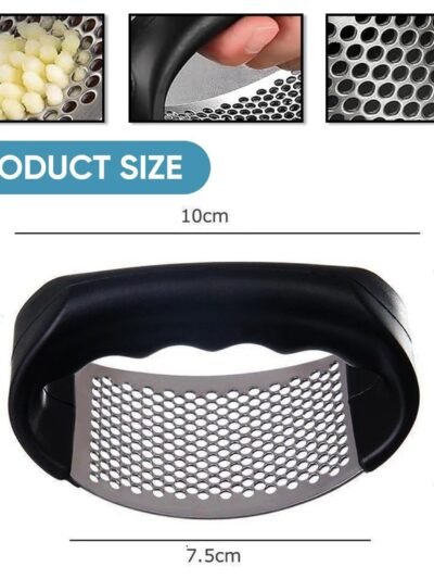 Garlic Press Crusher – Ergonomic Curved Design for Easy Mincing