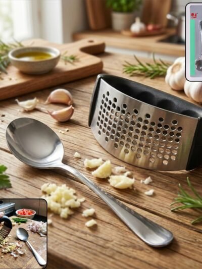 Garlic Press Tool – Heavy-Duty & Ergonomic Kitchen Set