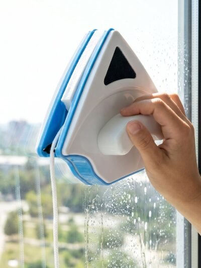 Double-Sided Magnetic Window Cleaner � Effortless Inside & Outside Cleaning