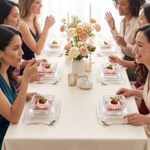Glassware Serving Set � Elegant 12-Piece Snack & Dessert Plate Collection