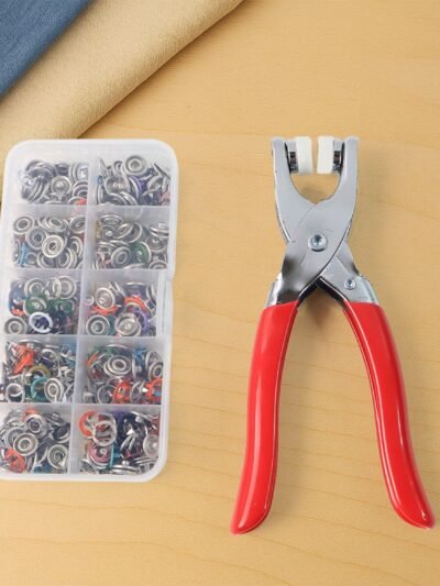 Snap Button Plier Kit – Heavy Duty with 100+ Assorted Studs