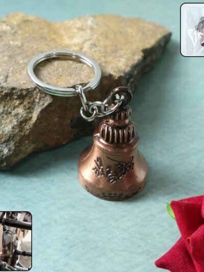 Bell Shape Mini Metal Keychain – Stylish Durable Key Holder