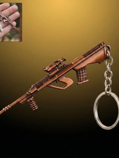 Gun Shape Keychain – Durable Metal Alloy with Antique Finish