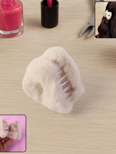 Hair Claw Clip – Plush, Non-slip Fluffy Hair Accessory
