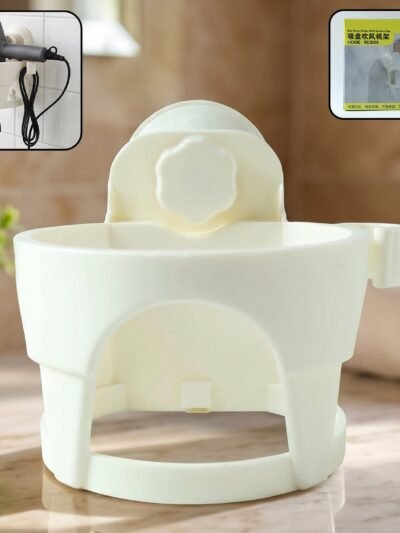 Hair Dryer Holder � Easy Bathroom Storage with Suction Cup