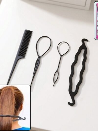 Multi Purpose 4 in 1 Hair Styling Tool Kit – Easy DIY Hairstyles