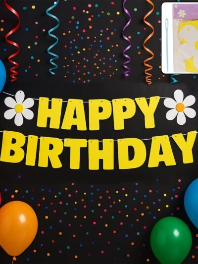 Birthday Banner Set – Vibrant Floral Party Decoration