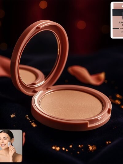 Hazelnut Compact Powder – Flawless Matte Finish with Nourishing Care