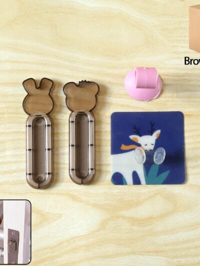Cartoon Animal Door Stopper Set – Soft Wall Protection
