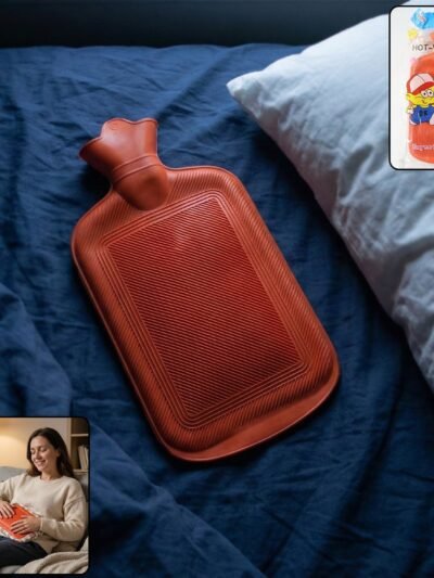 Hot Water Bag for Pain Relief – Durable Leak-Proof Rubber (31x18 cm)