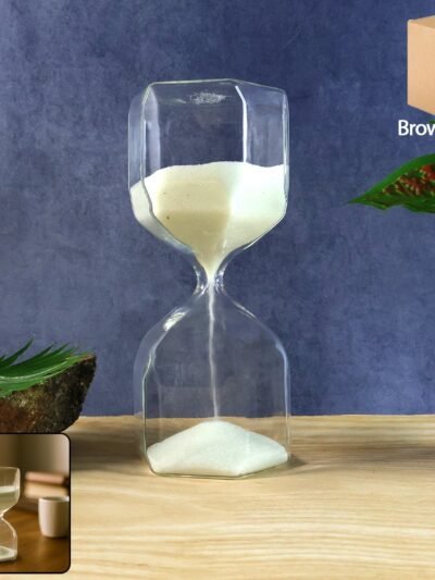 Glass Hourglass Timer – Elegant 2.5-Minute Visual Focus Timer