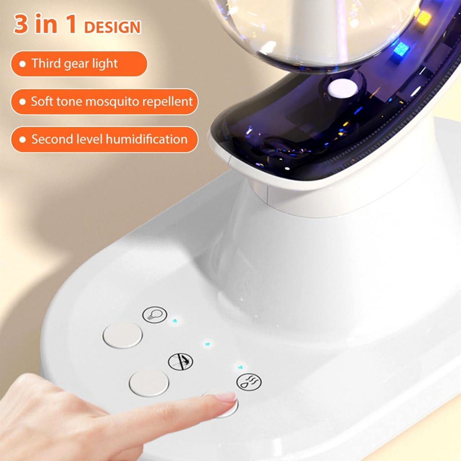 3-in-1 Humidifier Lamp – LED Light & Mosquito Repellent