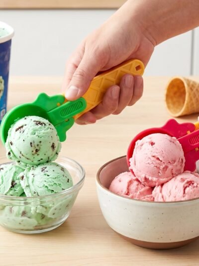 Ice Cream Scoop Set – Easy-Release 2-Pc Plastic | Quickslice