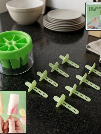 Plastic Ice Candy Maker – Reusable 8 Mold Set for Summer Treats