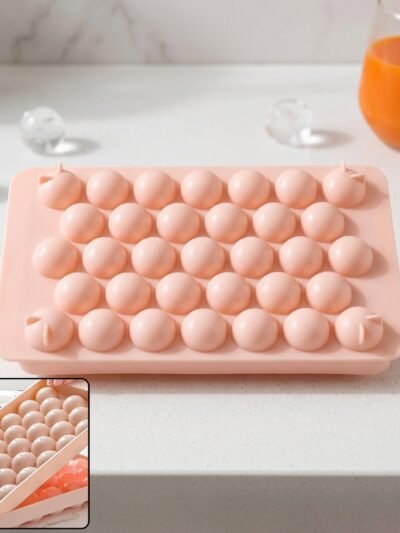 Plastic Ball Ice Cube Tray – Durable & Easy Release with Lid