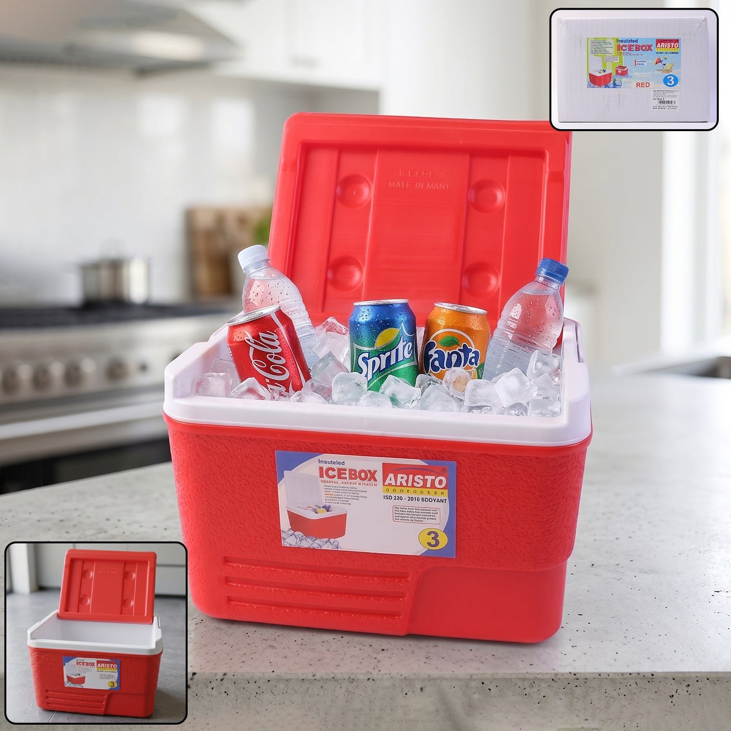 Heavy Duty Insulated Ice Box � 3 Litre Portable Cooler for Outdoor Use