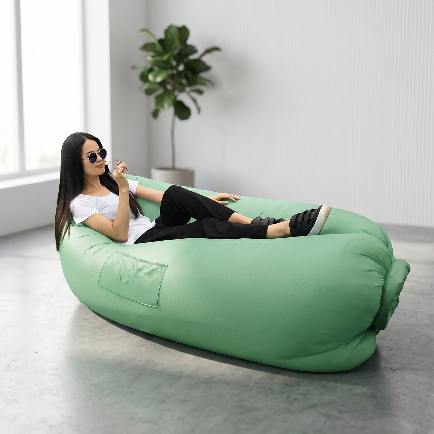 Inflatable Lounger � Portable & Comfortable for Indoor & Outdoors