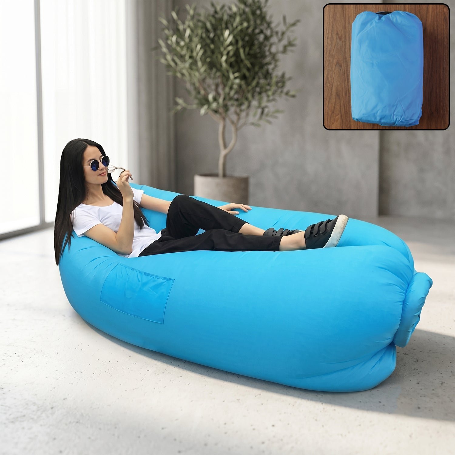 Inflatable Lounger � Portable Outdoor Couch for Relaxation