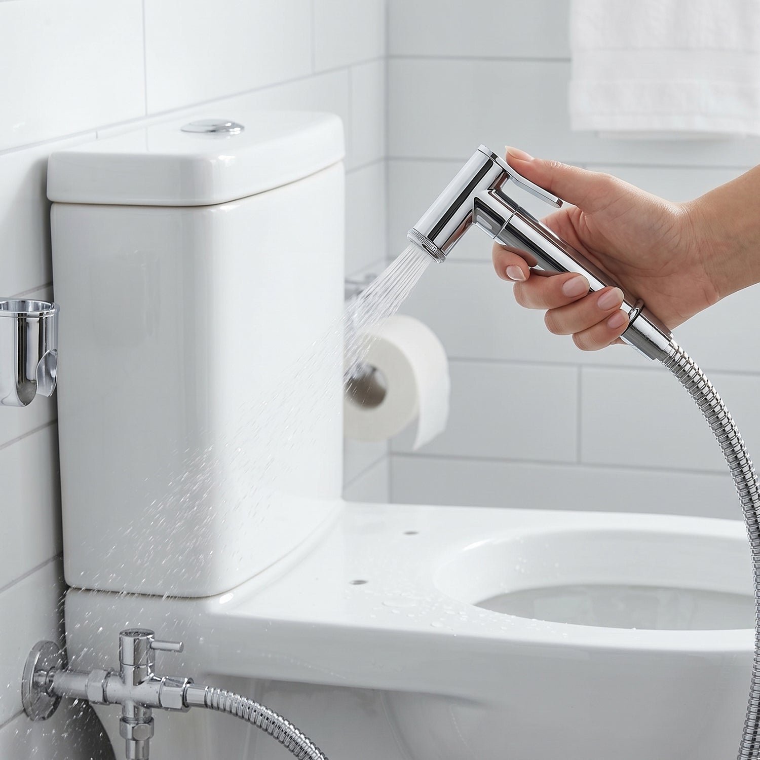 Brass Shattaf Health Faucet � Durable Chrome Finish for Hygiene