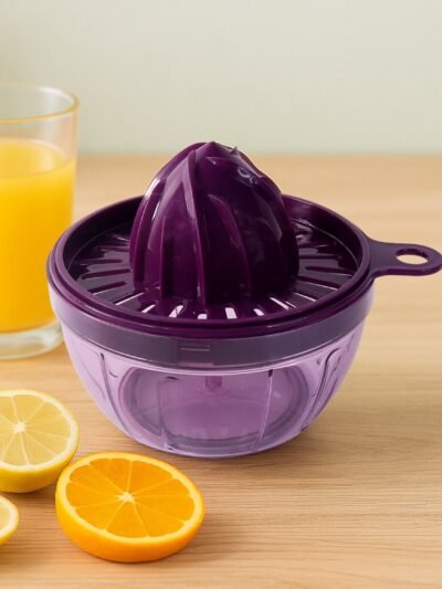 Manual Citrus Juicer 650ml – Seed Filter & Durable Plastic