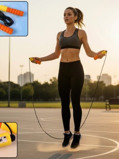 Adjustable Fitness Jump Rope – Digital Counter & Anti-Slip Grip