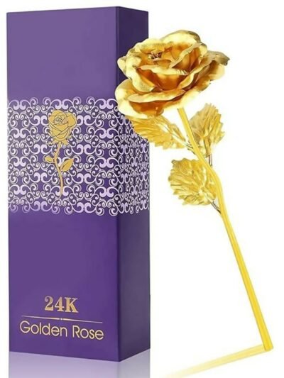 Gold Plated Artificial Rose – Eternal Love Decor Gift
