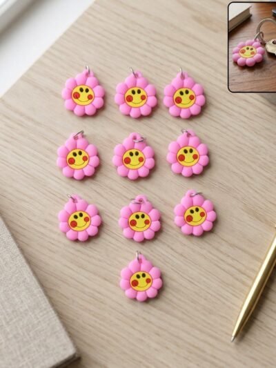Keychain for Kids | Cute Floral Smileys & Long-lasting Durability