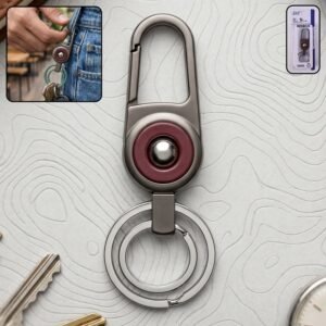Heavy Duty Metal Key Holder – Secure Clipping & Dual Rings